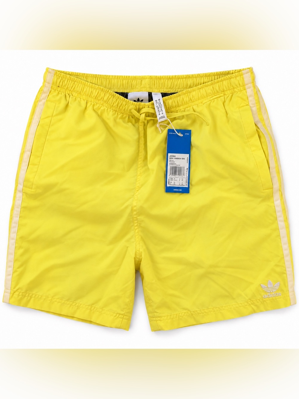 adidas Men's Bright Yellow Swim Trunks with Drawcord XL NWT